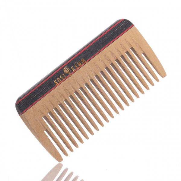 Kost Kamm Taschenkamm mit buntem Rücken aus Holz (mittel) ❤️ Bartkämme jetzt kaufen bei blackbeards, deinem Onlineshop für Bartpflege 1