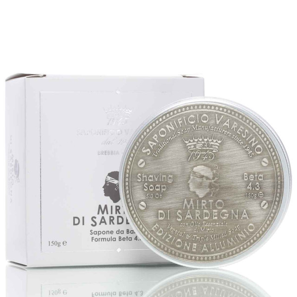 Saponificio Varesino Rasierseife Mirto di Sardegna Beta 4.3 in Metaldose 150g ❤️ Rasierseife jetzt kaufen bei blackbeards, deinem Onlineshop für Rasur 1