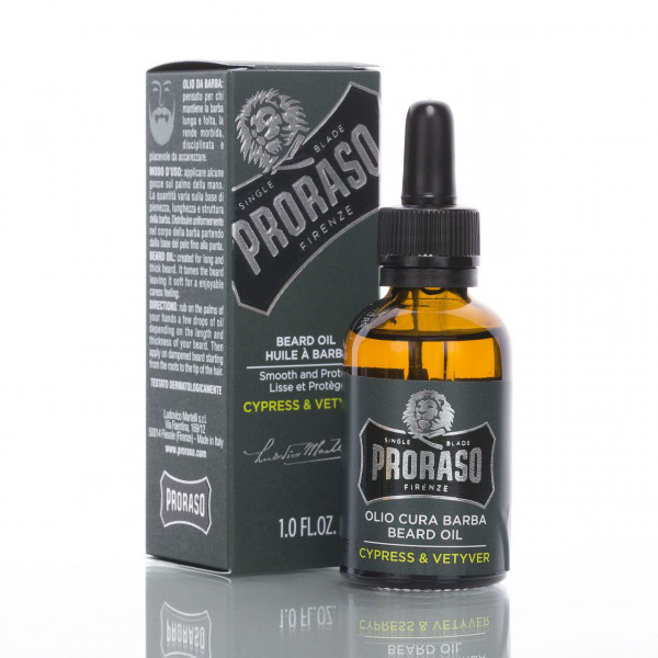 Proraso Bartöl Cypress & Vetyver 30ml ❤️ Bartöl jetzt kaufen bei blackbeards, deinem Onlineshop für Bartpflege 1