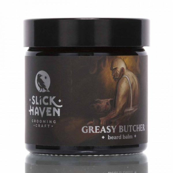 Slickhaven Bartbalsam Greasy Butcher 60ml ❤️ Bartbalsam & Bartpomade jetzt kaufen bei blackbeards, deinem Onlineshop für Bartpflege 1