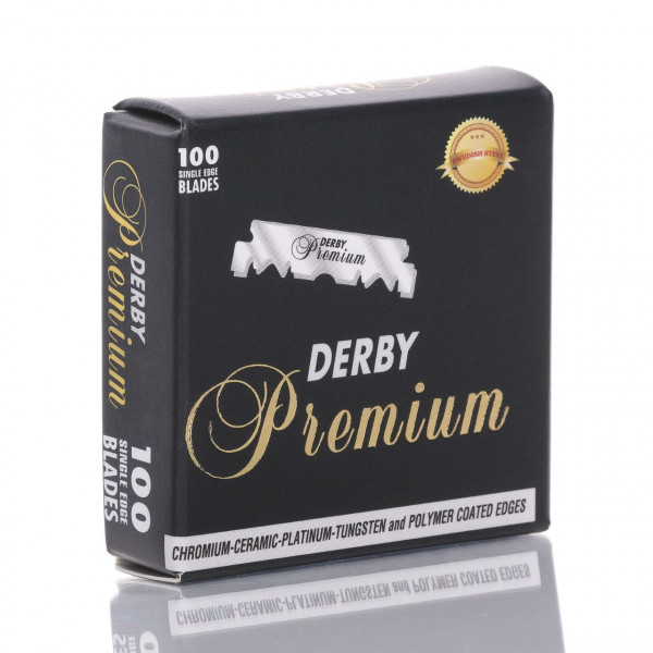 Derby Rasierklingen Premium Black Rasierklingen, Single Edge (100 Stk.) ❤️ Rasierklingen jetzt kaufen bei blackbeards, deinem Onlineshop für Rasur