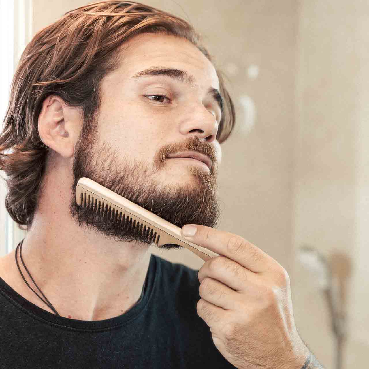 Ahornholz Zahnung Bartpflege mit | blackbeards Griff, mittlerer blackbeards | mit aus Bartkamm