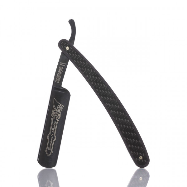 Giesen & Forsthoff Rasiermesser Timor 402 5/8" mit Heft aus Carbon und Aluminium, Rundkopf ❤️ Rasiermesser jetzt kaufen bei blackbeards, deinem Onlineshop für Rasur 1