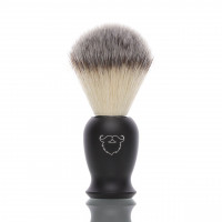 blackbeards Rasierpinsel mit schwerem Griff aus Aluminium, schwarz-matt lackiert